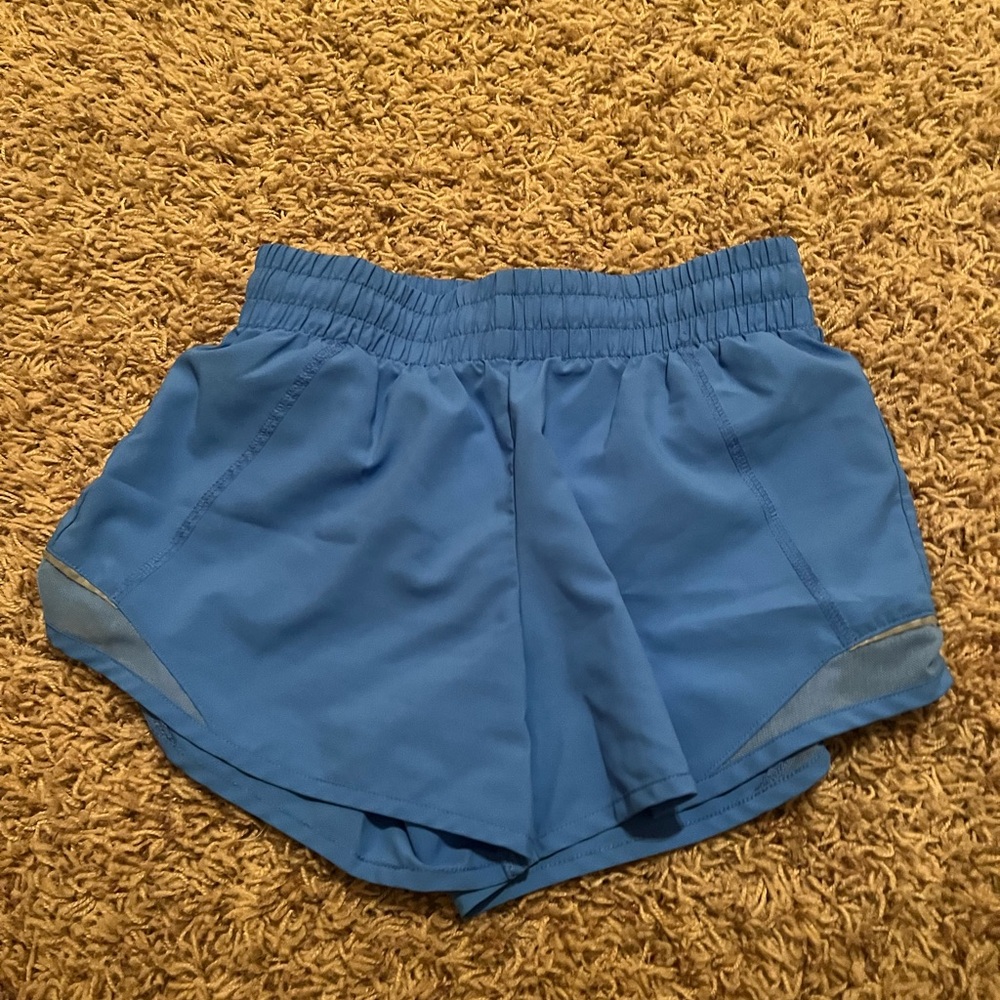 blue athletic shorts